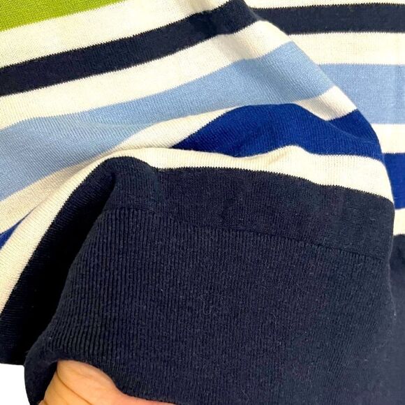 Banana Republic Striped Button Front Crewneck Cardigan Medium - Picture 5 of 13